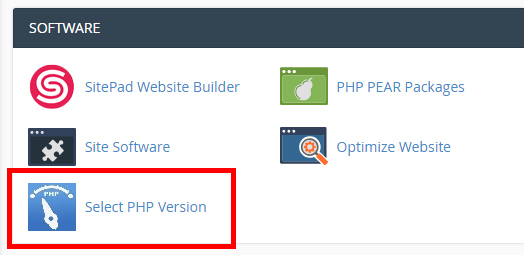 Select PHP Version