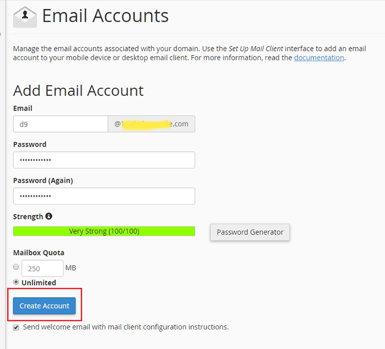 How To Create An Email Account In Cpanel Knowledgebase D9 Solutions