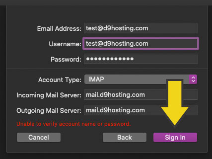 Mac mail mailserver names